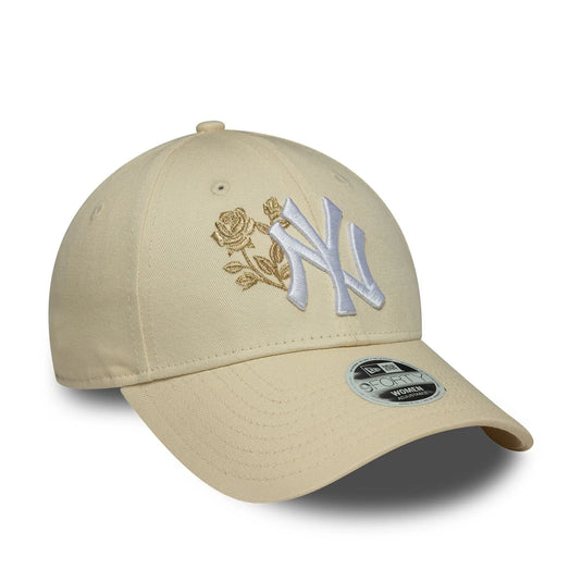 Gorra New York Yankees MLB Rose 9FORTY Mujer Crema