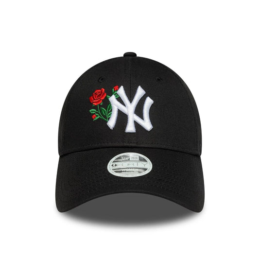 Gorra New York Yankees MLB Rose 9FORTY Mujer Negra
