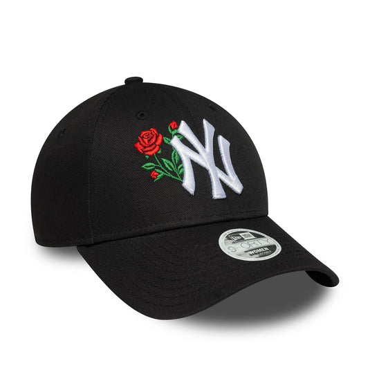 Gorra New York Yankees MLB Rose 9FORTY Mujer Negra