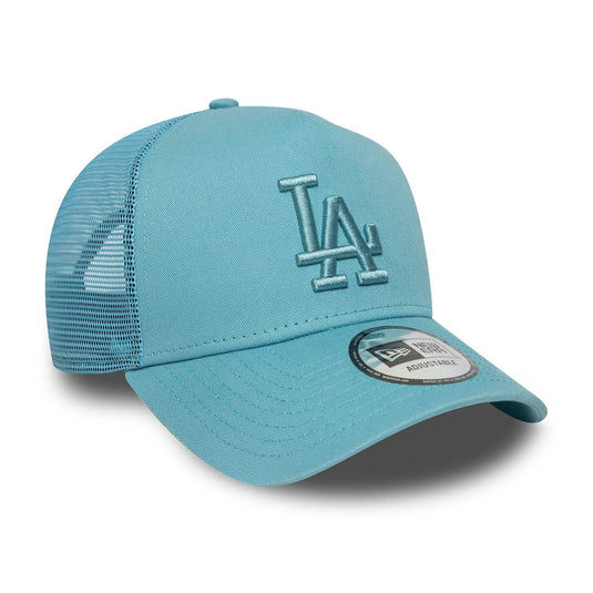Gorra New Era LA Dodgers MLB League Essential 9FORTY A-Frame Trucker Azul Pastel