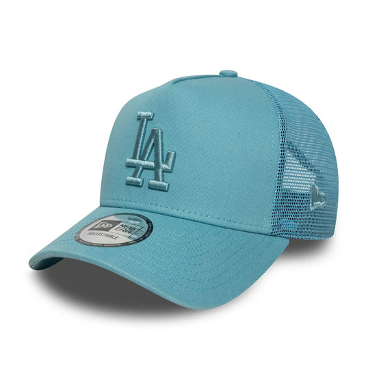 Gorra New Era LA Dodgers MLB League Essential 9FORTY A-Frame Trucker Azul Pastel