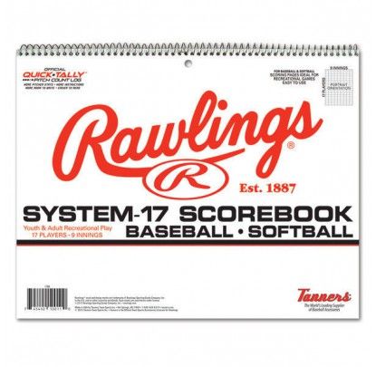 Imagen de Scorebook-Libro de puntuación de béisbol Rawlings System-17 (17SB)