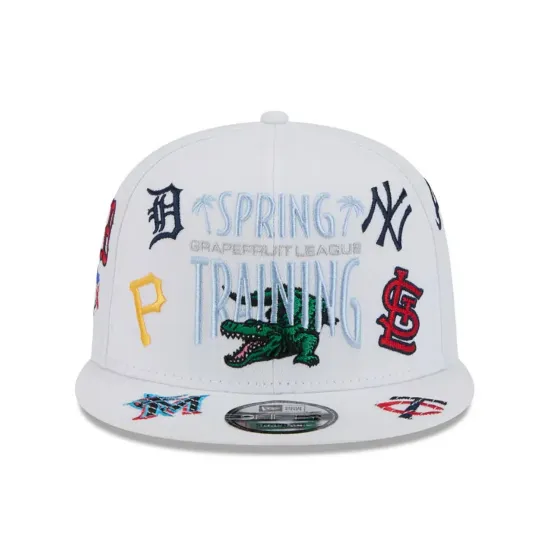 Imagen de Gorra Grapefruit League Spring Training Fan Pack 2025 All Over Print 9FIFTY Blanco Talla OSFM