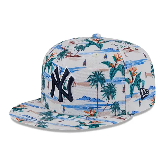 Imagen de Gorra New York Yankees Spring Training Fan Pack 2025 All Over Print 9FIFTY Blanco Talla OSFM