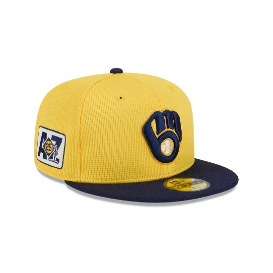 Imagen de Gorra New Era Milwaukee Brewers MLB Spring Training 2025 59FIFTY Cerrada